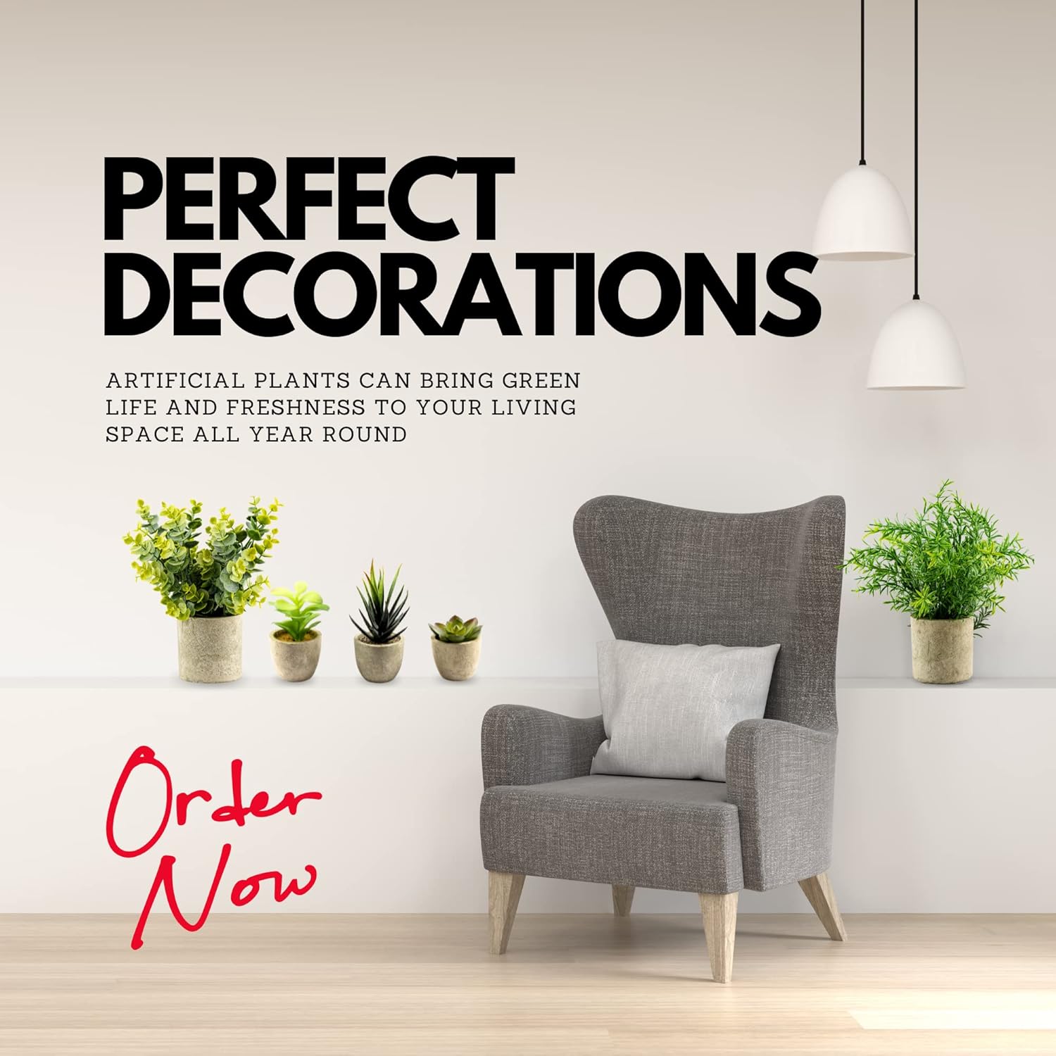 Ensemble de 5 plantes artificielles décoratives en pot - Petites plantes d'intérieur en plastique avec pot - Eucalyptus, romarin, succulentes, mini plantes artificielles pour la décoration murale, de bureau ou de chambre